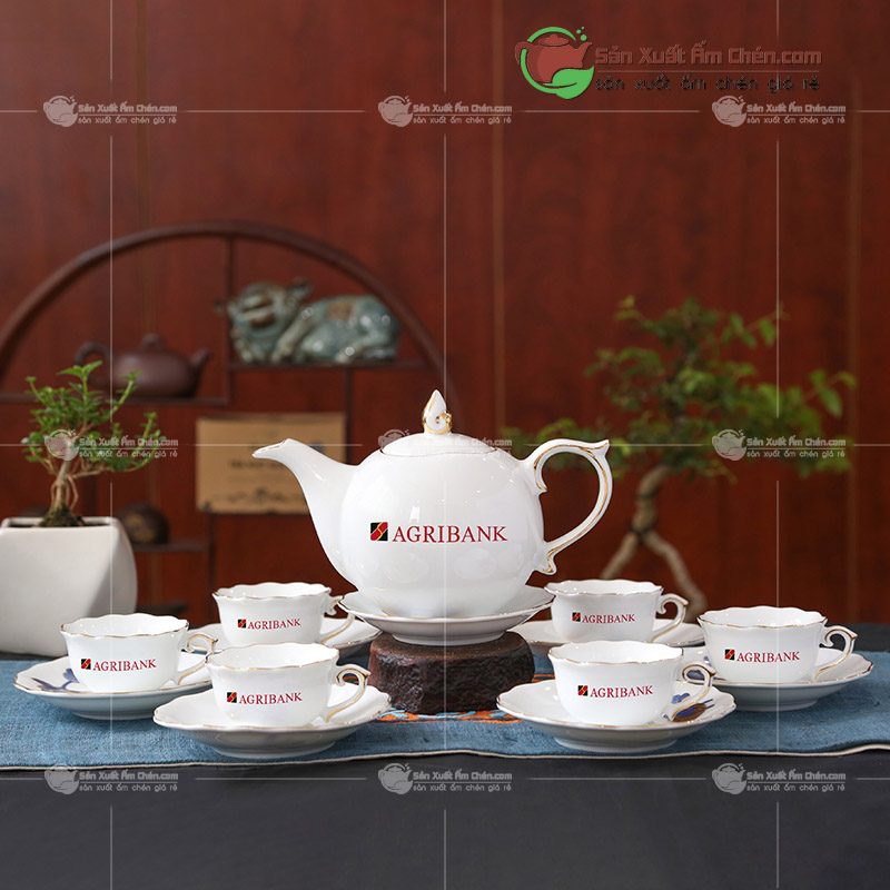 Bộ trà in logo Agribank